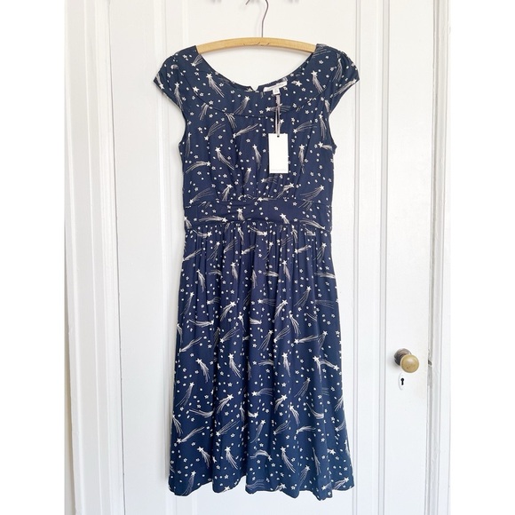 ModCloth • Emily & Fin Day After Day Dress in Shooting Stars navy comet print - Picture 2 of 13